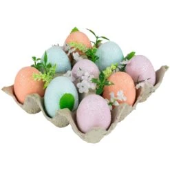 Northlight Pastel Easter Eggs With Carton Decoration - 6.25" - Set Of 9 Multi 14 Northlight Pastel Easter Eggs With Carton Decoration - 6.25" - Set Of 9 Multi -Northlight 2305869238858003472