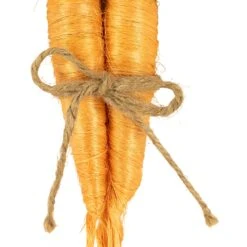 Northlight Straw Carrot Easter Decorations - 9"- Orange And Green - Set Of 3 -Northlight 2305869239260656656