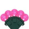 Northlight LED G12 Berry Christmas Lights - Pink - 16' Green Wire - 50ct