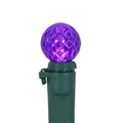 Northlight LED G12 Berry Christmas Lights - Purple - 16' Green Wire - 50 Ct -Northlight 2305869239925423120