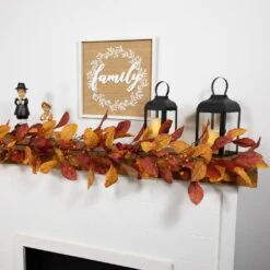 Northlight 5' X 8" Berries With Orange And Red Leaves Artificial Fall Harvest Garland, Unlit 12 Northlight 5' X 8" Berries With Orange And Red Leaves Artificial Fall Harvest Garland, Unlit -Northlight 2305869240045242896
