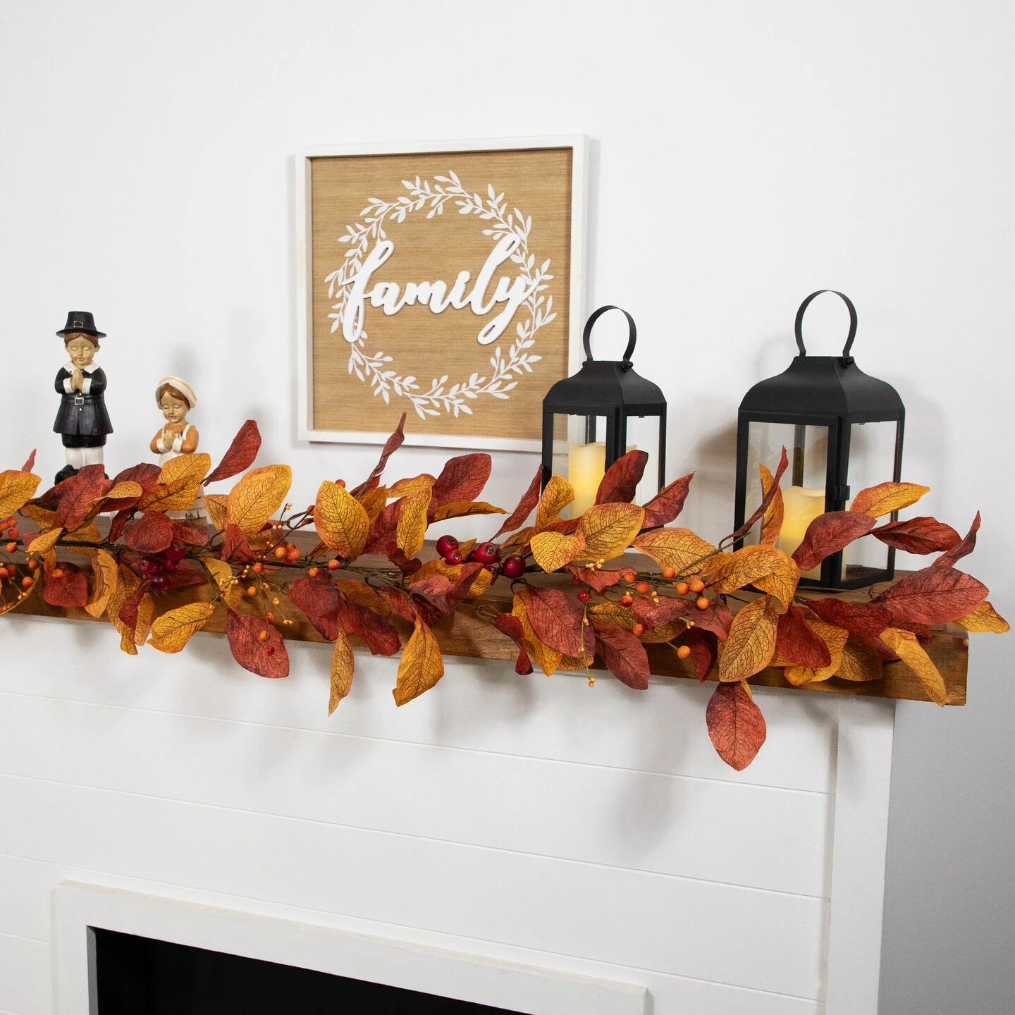 Northlight 5' X 8" Berries With Orange And Red Leaves Artificial Fall Harvest Garland, Unlit 5 Northlight 5' X 8" Berries With Orange And Red Leaves Artificial Fall Harvest Garland, Unlit - Image 3