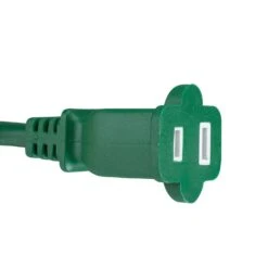 Northlight Two-Prong Outdoor Extension Power Cord With End Connector - 40' - Green Multicolor -Northlight 2305871686732210848