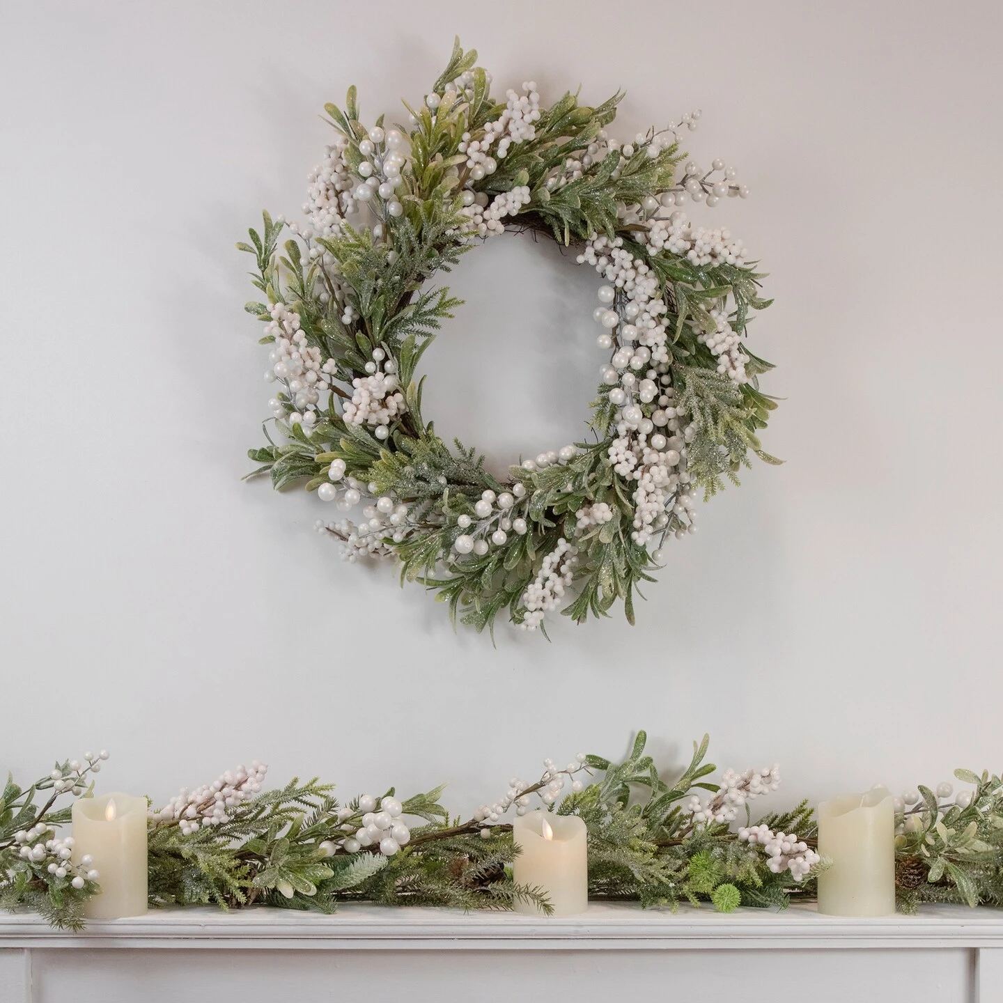 Northlight Artificial Christmas Garland With Frosted Foliage And Pinecones - 5' X 8" - Unlit Green 5 Northlight Artificial Christmas Garland With Frosted Foliage And Pinecones - 5' X 8" - Unlit Green - Image 3