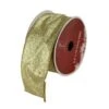 Northlight Shimmering Metallic Gold Ribbed Wired Craft Ribbon 2.5" X 10 Yards 1 Northlight Shimmering Metallic Gold Ribbed Wired Craft Ribbon 2.5" X 10 Yards -Northlight 2305871686875341472