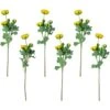 Northlight Real Touch™ Yellow Ranunculus Artificial Floral Sprays, Set Of 6 - 21"