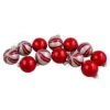 Northlight Swirl 2-Finish Christmas Glass Ball Ornaments - 1.75" (45mm) - Red And Silver - 12ct -Northlight 2305871687203545760