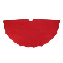 Northlight Christmas Tree Skirt With Scalloped Edge- 38" - Red -Northlight 2305871687290577568