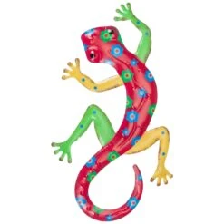 Northlight 11.75"Red Floral Metal Lizard Outdoor Wall Hanging 11 Northlight 11.75"Red Floral Metal Lizard Outdoor Wall Hanging -Northlight 2305871687518642848 2