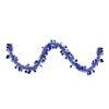 Northlight Tinsel And Polka Dot Commercial Christmas Garland - 50' X 1.5" - Lavish Blue - Unlit
