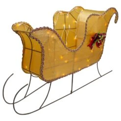 Northlight Lighted Shiny Sleigh Outdoor Christmas Decoration - 36" - Gold - Clear Lights 9 Northlight Lighted Shiny Sleigh Outdoor Christmas Decoration - 36" - Gold - Clear Lights -Northlight 2305871688248451744