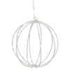 Northlight LED Lighted Hanging Ball Christmas Decoration - 8" - Silver - Warm White Lights -Northlight 2305871688365892256