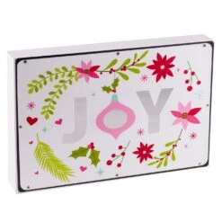 Northlight 12" Wood And Metal 'Joy' Christmas Wall Sign White -Northlight 2305871688797905568