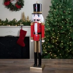 Northlight 36" Red And Gold Christmas Soldier Nutcracker With Sword -Northlight 2305871688855052960