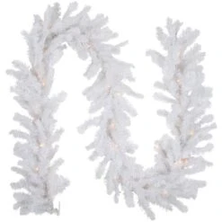 Northlight Pre-lit Snow White Artificial Christmas Garland - 9' X 12" - Clear Lights 17 Northlight Pre-lit Snow White Artificial Christmas Garland - 9' X 12" - Clear Lights -Northlight 2305882490857468512 2