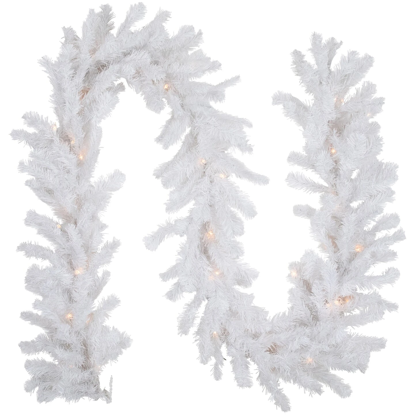 Northlight Pre-lit Snow White Artificial Christmas Garland - 9' X 12" - Clear Lights 10 Northlight Pre-lit Snow White Artificial Christmas Garland - 9' X 12" - Clear Lights - Image 8