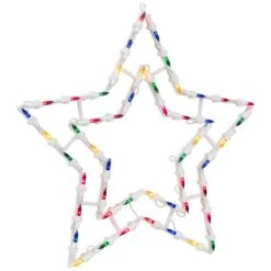 Northlight Lighted Star Christmas Window Silhouette Decoration - 16" - Multicolor Lights White 14 Northlight Lighted Star Christmas Window Silhouette Decoration - 16" - Multicolor Lights White -Northlight 2305887426485875664