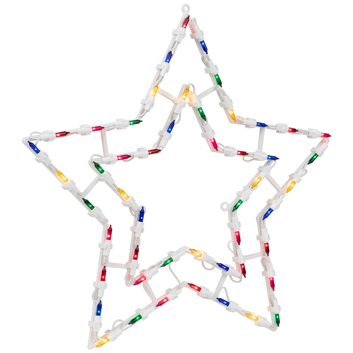 Northlight Lighted Star Christmas Window Silhouette Decoration - 16" - Multicolor Lights White 7 Northlight Lighted Star Christmas Window Silhouette Decoration - 16" - Multicolor Lights White - Image 5