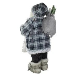 Northlight 2' Standing Santa Christmas Figure Carrying A Lantern Gray -Northlight 2305899223155033312