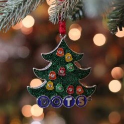 Northlight Christmas Tree "DOTS" Candy Logo Ornament With European Crystals - 3" - Multicolor Green -Northlight 2305899223873307872