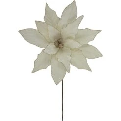 Northlight 24" Cream Poinsettia Christmas Stem Spray Ivory