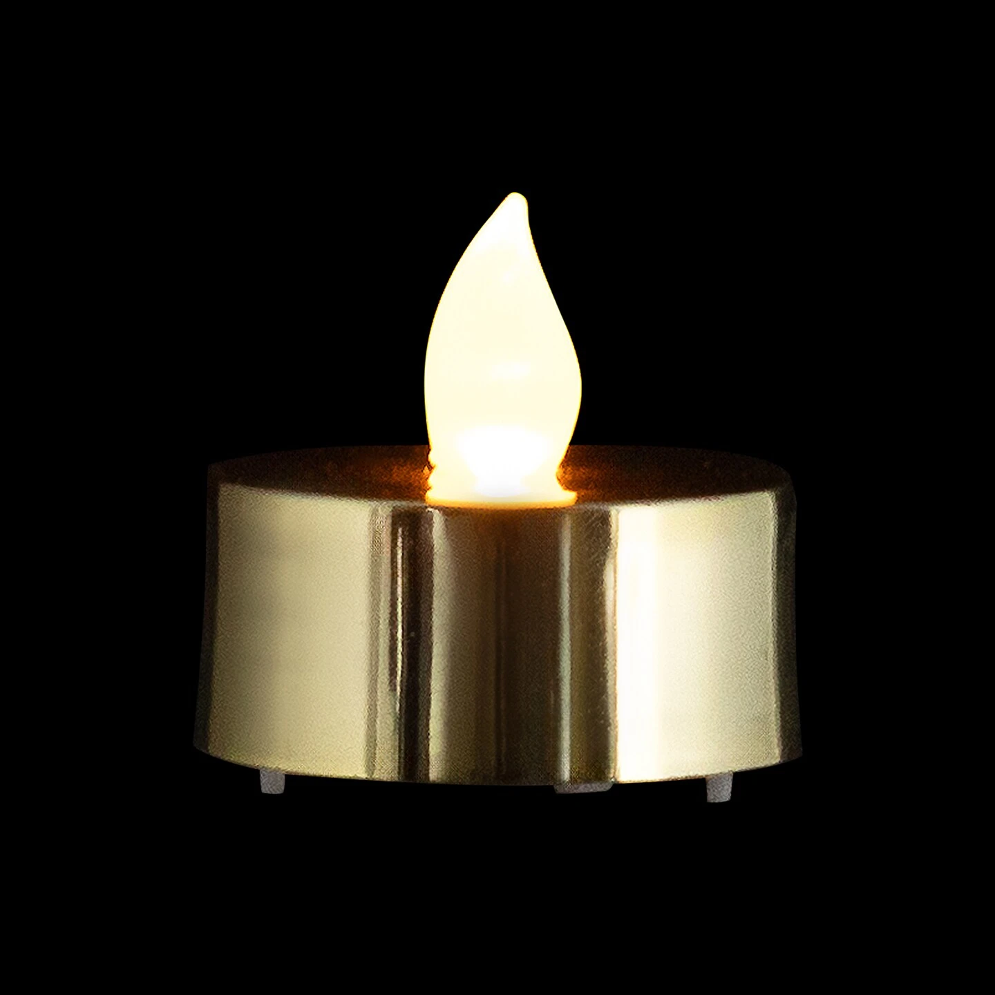 Northlight LED Lighted Flameless Flickering Tea Light Candles - Metallic Gold - Set Of 4 9 Northlight LED Lighted Flameless Flickering Tea Light Candles - Metallic Gold - Set Of 4 - Image 7