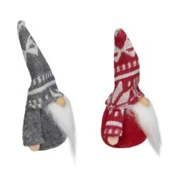 Northlight Santa Gnome Hanging Christmas Ornaments - 4" - Gray And Red - Set Of 2 10 Northlight Santa Gnome Hanging Christmas Ornaments - 4" - Gray And Red - Set Of 2 -Northlight 2305984504091585760