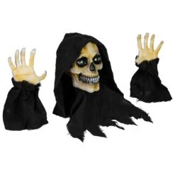 Northlight 8" LED Lighted Grim Reaper With Sound Outdoor Halloween Decoration Black 15 Northlight 8" LED Lighted Grim Reaper With Sound Outdoor Halloween Decoration Black -Northlight 2305989235863274720