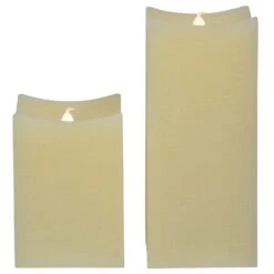 Northlight LED Flickering Flameless Wax Rectangular Candles - 8" - Cream - Set Of 2 Ivory 15 Northlight LED Flickering Flameless Wax Rectangular Candles - 8" - Cream - Set Of 2 Ivory -Northlight 2305989236966376672