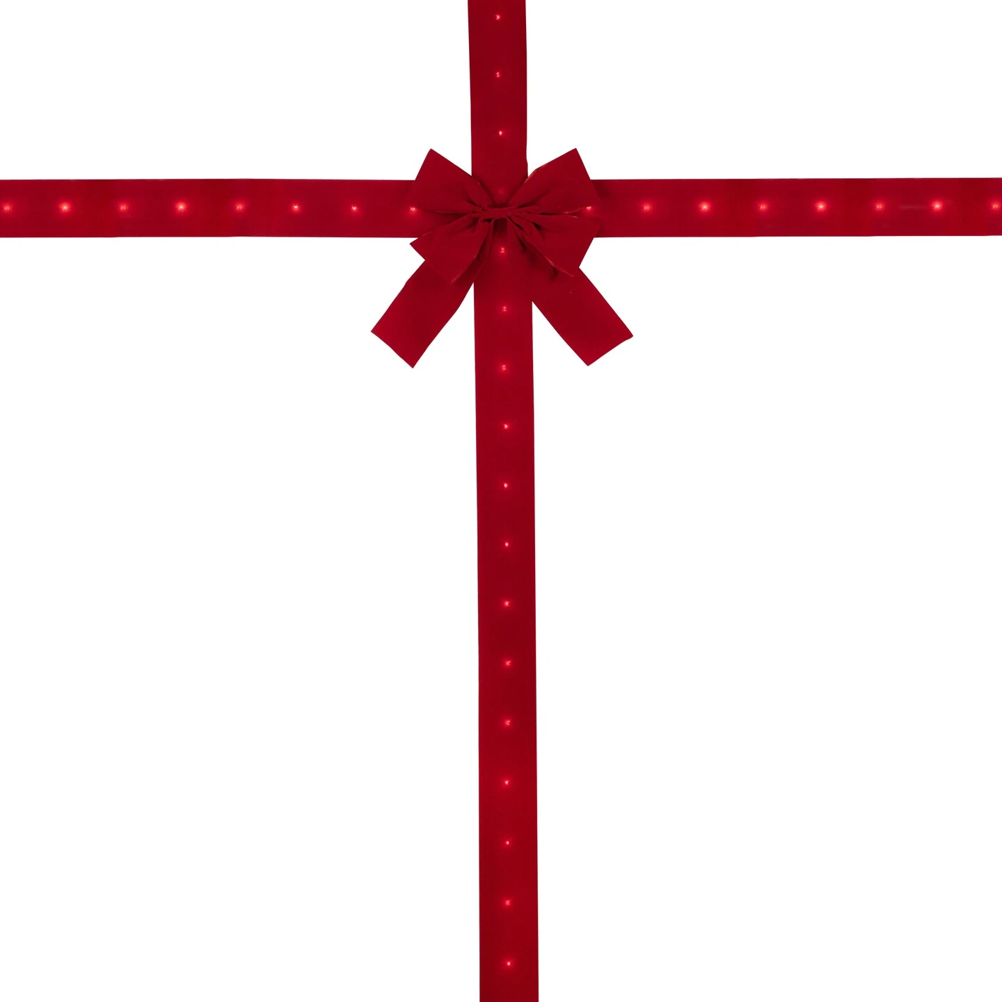 Northlight 14' Pre-Lit Battery Operated Red Velvet Christmas Door Bow 6 Northlight 14' Pre-Lit Battery Operated Red Velvet Christmas Door Bow - Image 4