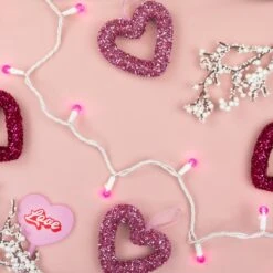 Northlight LED G12 Berry Christmas Lights - Pink - 16' White Wire - 50ct -Northlight 2306003281515361808