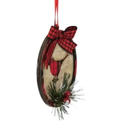 Northlight Plaid Cardinal Disc Christmas Ornament - 4" - Red And Black 11 Northlight Plaid Cardinal Disc Christmas Ornament - 4" - Red And Black -Northlight 2306015172558210272