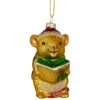 Northlight 3" Caroling Mouse Glass Christmas Hanging Ornament Gold -Northlight 2306016508559050976