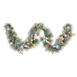 Northlight Flocked Pine And Ornaments Artificial Christmas Garland - 10' X15" - Unlit Silver 12 Northlight Flocked Pine And Ornaments Artificial Christmas Garland - 10' X15" - Unlit Silver -Northlight 2306026200131238096