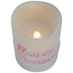 Northlight LED Flameless Frosted "Merry Christmas" Wax Pillar Candles - 6" - Set Of 3 White 15 Northlight LED Flameless Frosted "Merry Christmas" Wax Pillar Candles - 6" - Set Of 3 White -Northlight 2306040706847818976