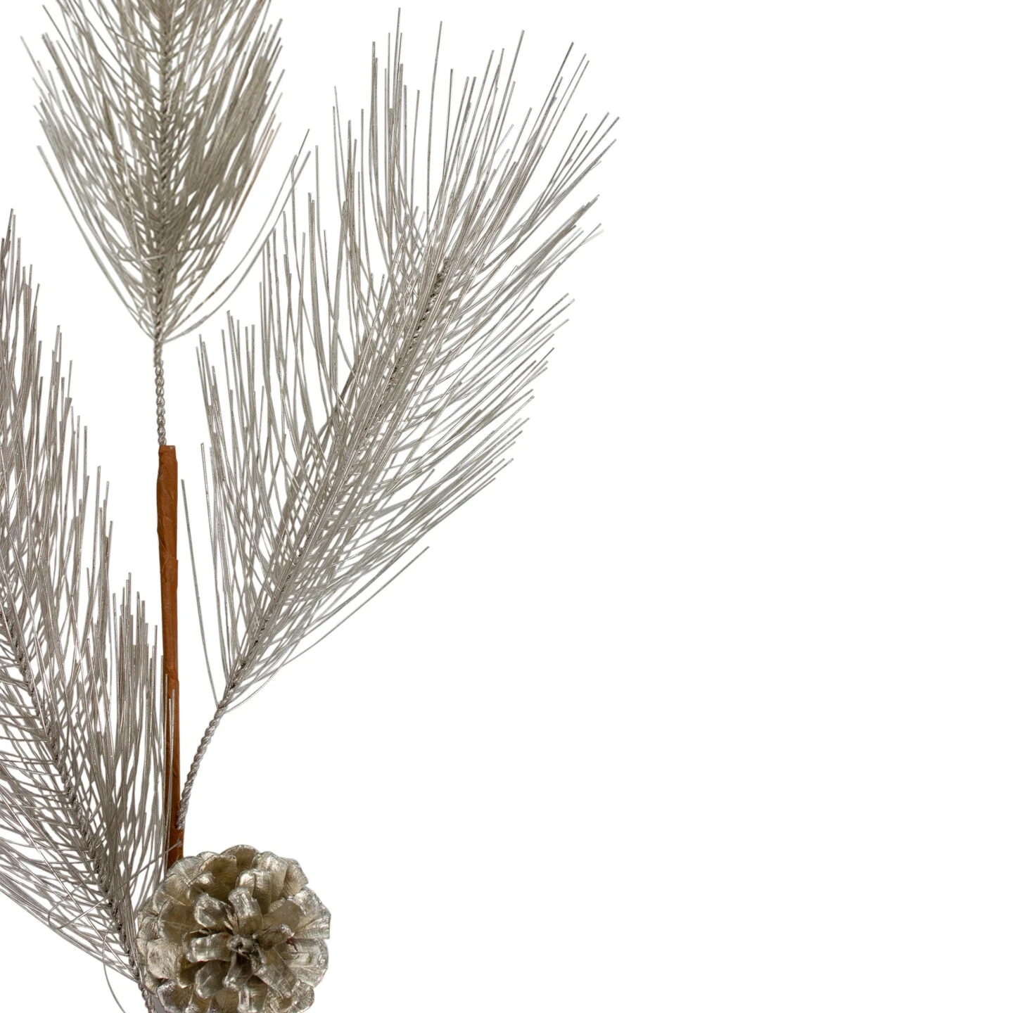 Northlight Pine Needles With Pinecones Artificial Christmas Spray - 29" - Gold 6 Northlight Pine Needles With Pinecones Artificial Christmas Spray - 29" - Gold - Image 4