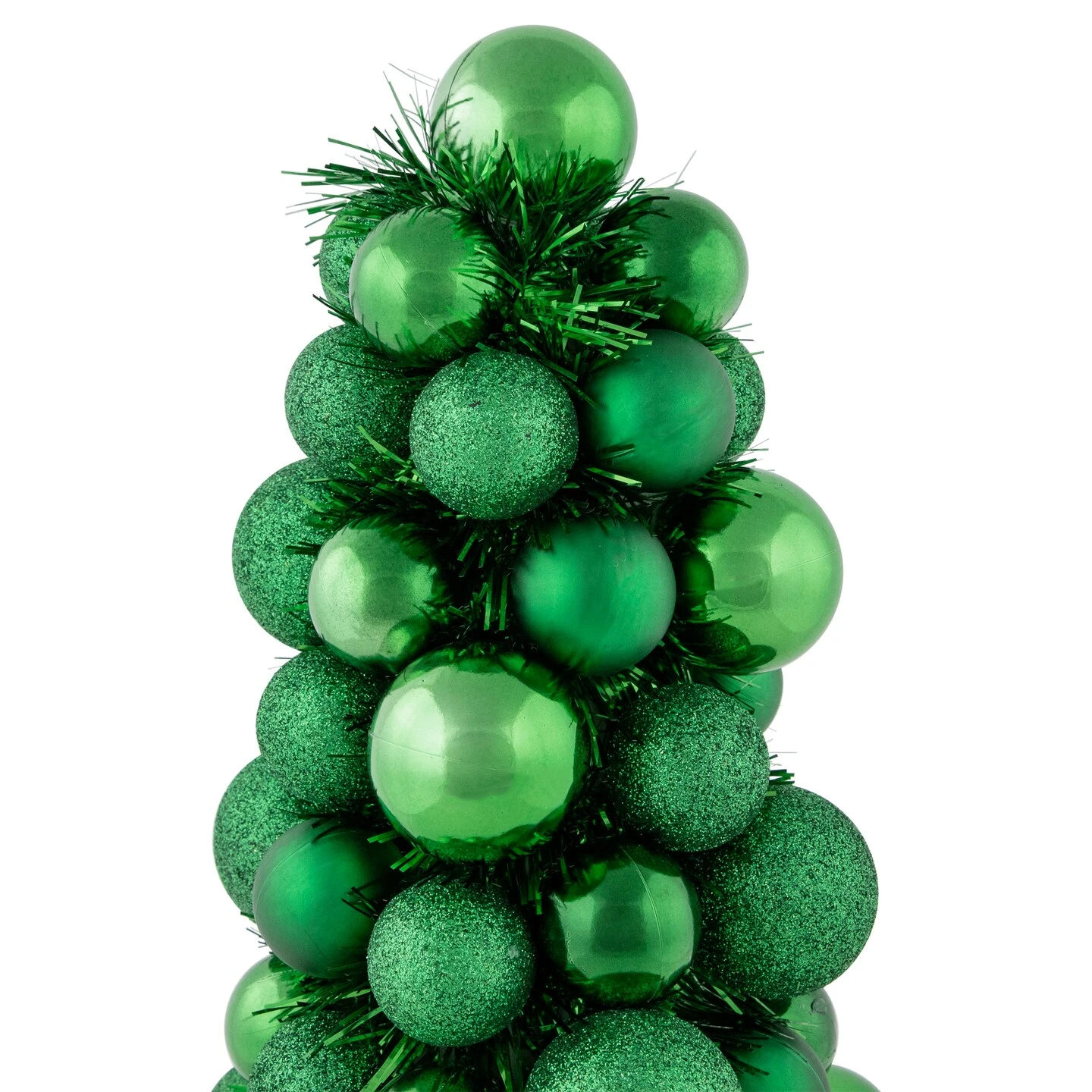 Northlight 3-Finish Shatterproof Ball Christmas Tree With Tinsel - 15.75" - Green 9 Northlight 3-Finish Shatterproof Ball Christmas Tree With Tinsel - 15.75" - Green - Image 7