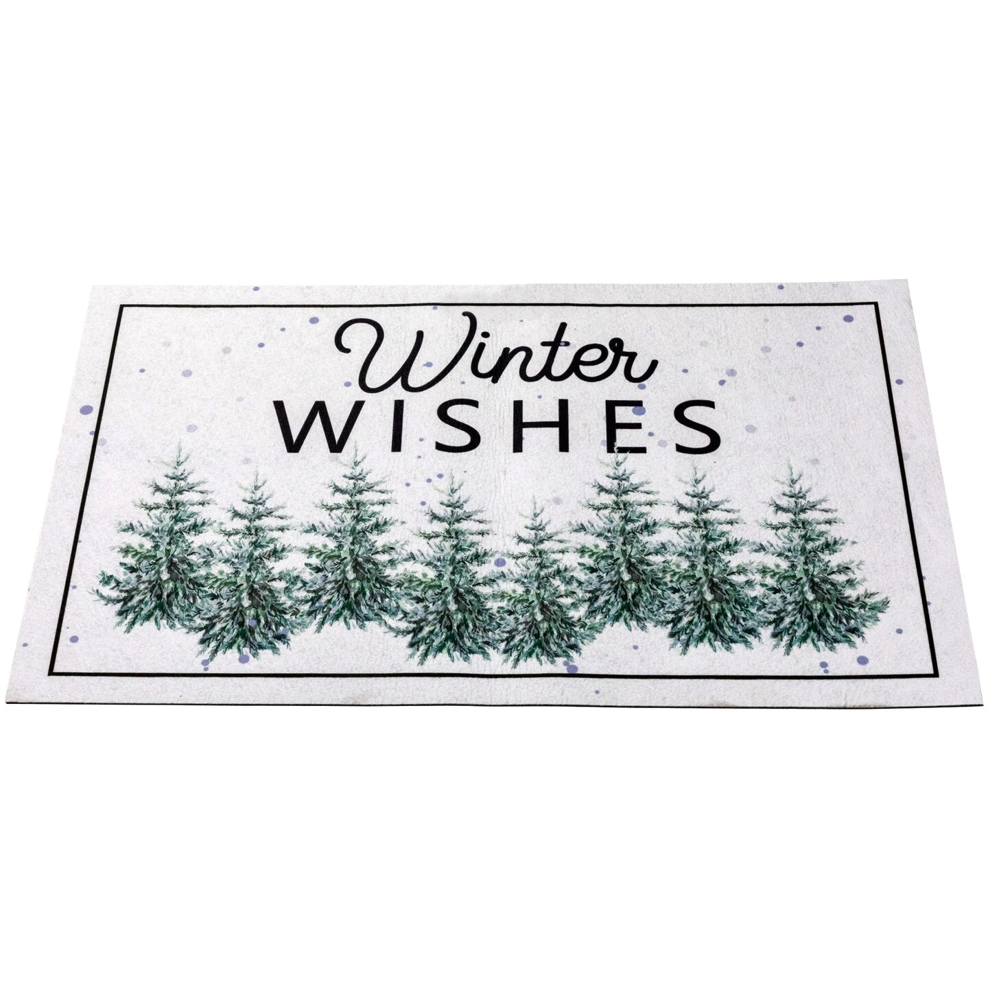 Northlight Pine Trees "Winter Wishes" Christmas Doormat 29" X 17" White 3 Northlight Pine Trees "Winter Wishes" Christmas Doormat 29" X 17" White