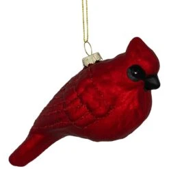 Northlight Glittered Cardinal Hanging Glass Christmas Ornament - 5.5" - Dark Red -Northlight 2306052296933607648 1