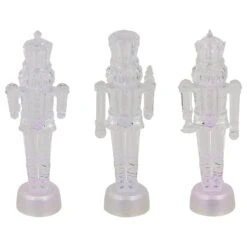 Northlight LED Lighted Icy Crystal Nutcracker Christmas Figures - 7.5" - Multicolor Lights -Set Of 3 Clear 13 Northlight LED Lighted Icy Crystal Nutcracker Christmas Figures - 7.5" - Multicolor Lights -Set Of 3 Clear -Northlight 2306056876426609888