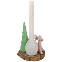 Northlight Reindeer With Tree And Pine Cone Christmas Taper Candle Holder - 6" Pink -Northlight 2306056877093504224