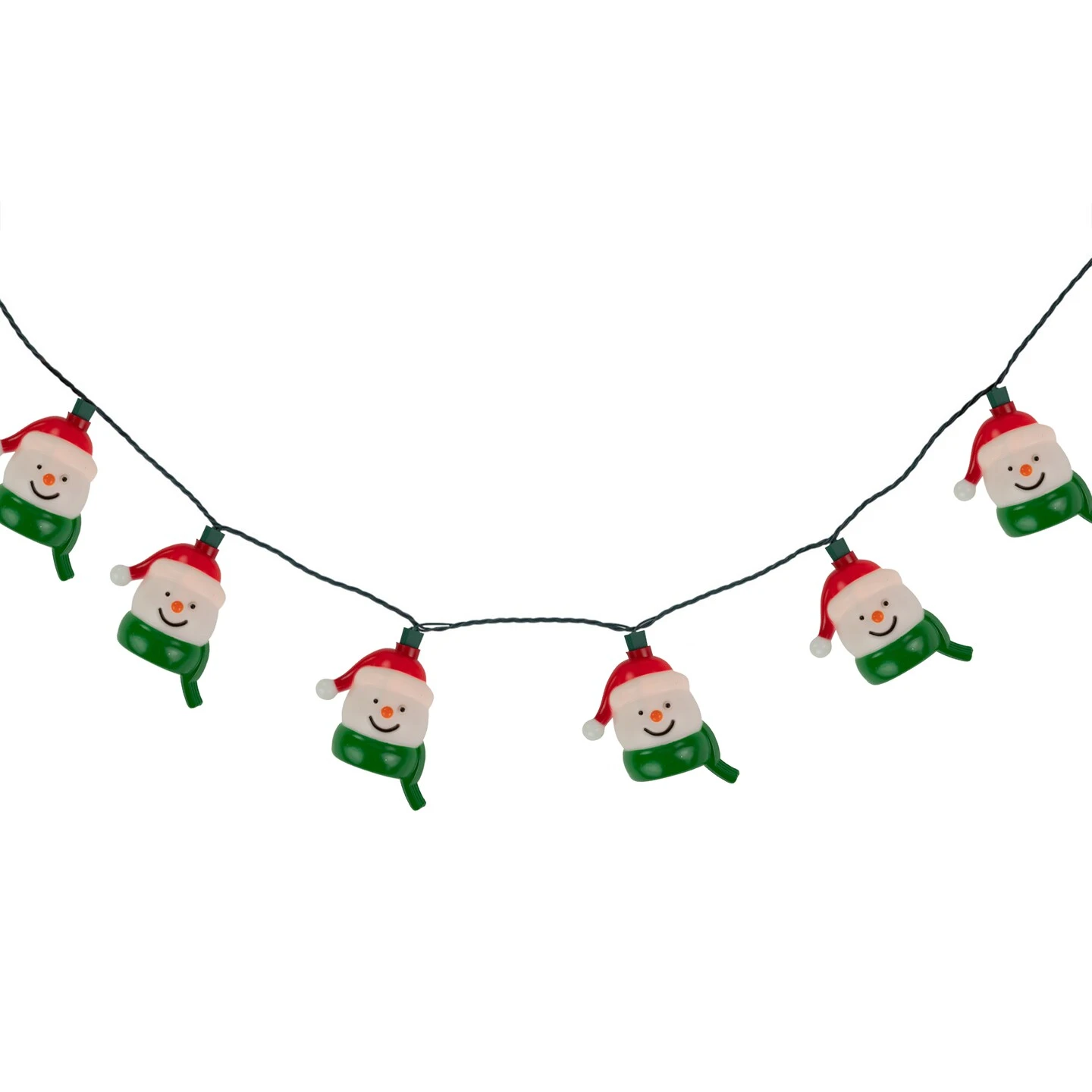 Northlight Snowman Heads With Scarves Christmas Light Set - Clear - 7.5' Green Wire - 10ct White 9 Northlight Snowman Heads With Scarves Christmas Light Set - Clear - 7.5' Green Wire - 10ct White - Image 7