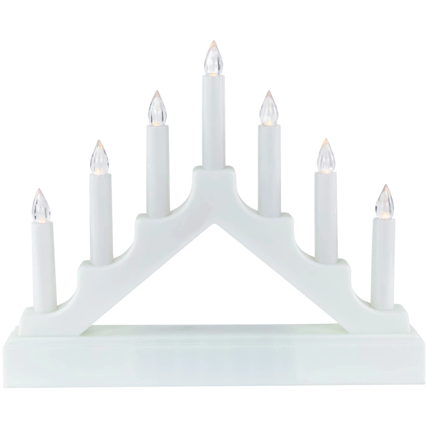 Northlight LED Lighted Christmas Candelabra Bridge - White Base - 13" 3 Northlight LED Lighted Christmas Candelabra Bridge - White Base - 13"