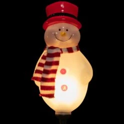 Northlight Lighted Snowmen Christmas Outdoor Pathway Markers - 16" - Set Of 3 White -Northlight 2306078408903847984