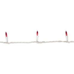 Northlight Mini Icicle Incandescent Christmas Lights - Red And Clear - 5.75' White Wire - 100ct -Northlight 2306096671889144800