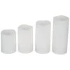 Northlight LED Flameless Flickering Solid Wax Pillar Candles - 7" - White - Set Of 4 -Northlight 2306107580116017376
