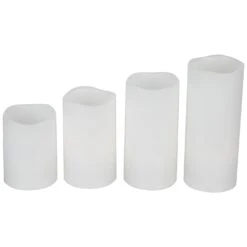 Northlight LED Flameless Flickering Solid Wax Pillar Candles - 7" - White - Set Of 4 17 Northlight LED Flameless Flickering Solid Wax Pillar Candles - 7" - White - Set Of 4 -Northlight 2306107580116017376 2