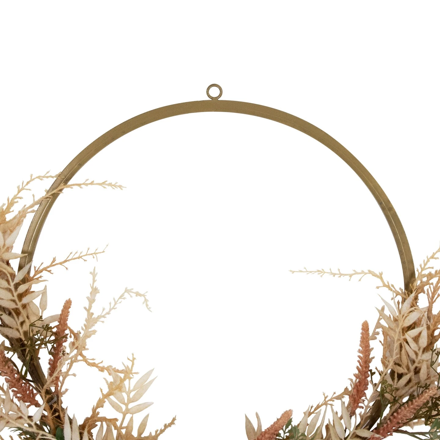 Northlight Fall Harvest Pale Roses With Foliage Artificial Wreath, 24-Inch, Unlit Beige 9 Northlight Fall Harvest Pale Roses With Foliage Artificial Wreath, 24-Inch, Unlit Beige - Image 7