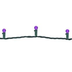 Northlight LED G12 Berry Christmas Lights - Purple - 16' Green Wire - 50 Ct -Northlight 2306135358246566928