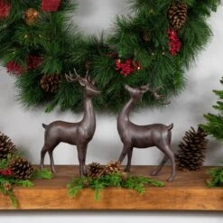 Northlight Standing Deer Christmas Decorations - 14" - Brown - Set Of 2 12 Northlight Standing Deer Christmas Decorations - 14" - Brown - Set Of 2 -Northlight 2306148969774156896